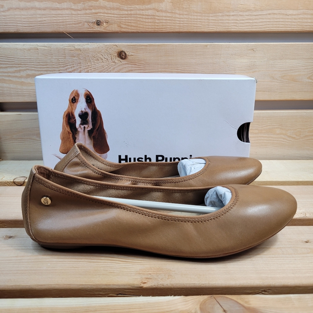 Hush Puppies tan ballet flats size 7